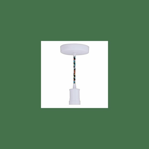 Bulbrite 1-Light White Contemporary Pendant Socket and Canopy 810087